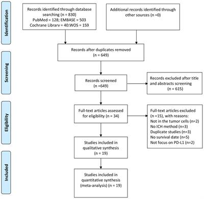 Prognostic Function of Programmed Cell Death-Ligand 1 in Esophageal Squamous Cell Carcinoma Patients Without Preoperative Therapy: A Systematic Review and Meta-Analysis